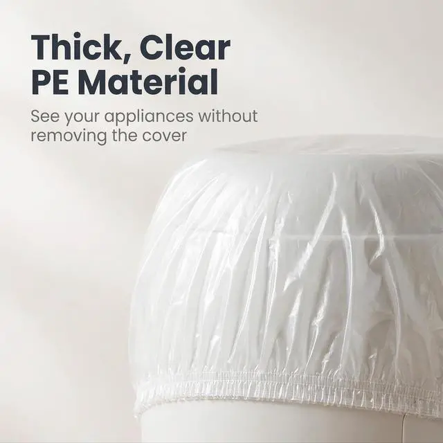 Alt view image 2 of 7 - 10Pcs Clear Thickened Disposable Dust Cover,Kitchen Appliance Covers, Universal Elastic Small Appliance Covers,Elastic Household Kitchen Appliance Dust Proof Protective Cover,Specialty Plates Plates