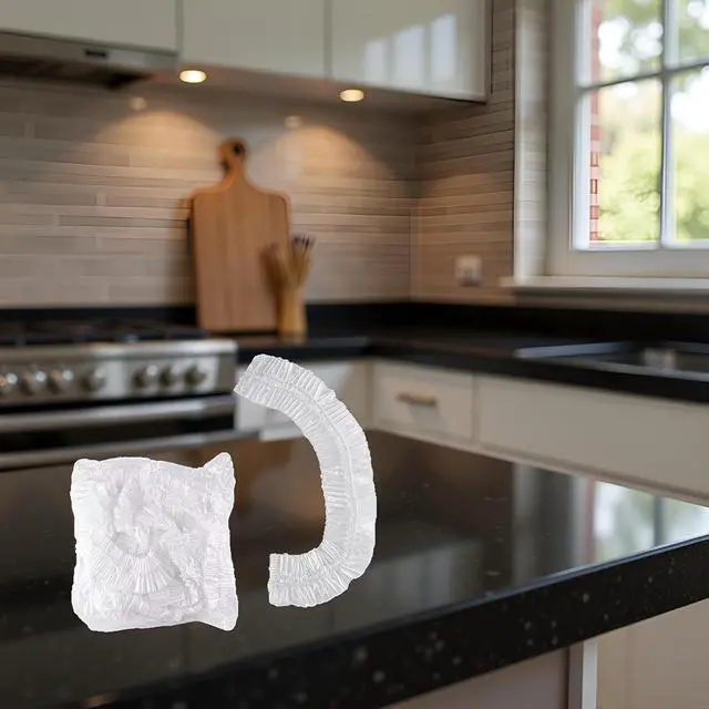 Alt view image 5 of 7 - 10Pcs White Thickened Disposable Dust Cover,Clear Kitchen Appliance Covers,Elastic Household Kitchen Universal Dustproof Protective Cover,for Toaster Oven Blender Pressure Cooker Accessories