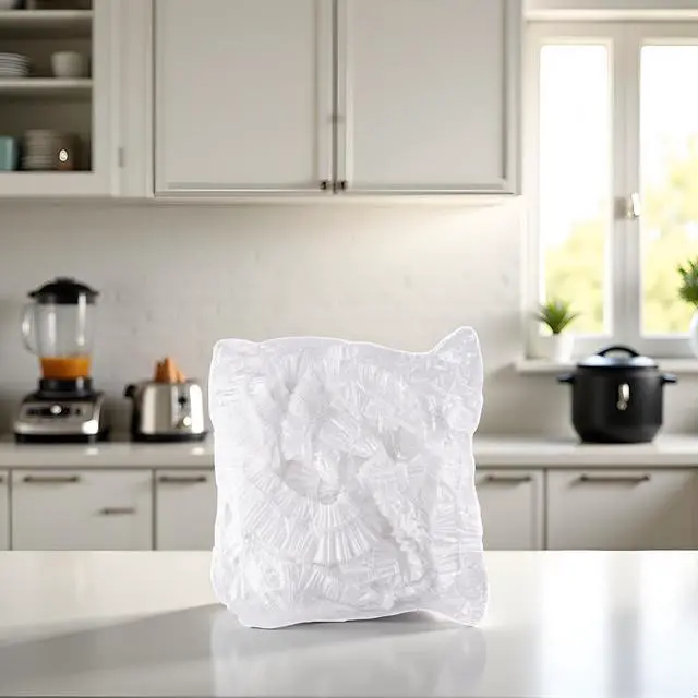 Alt view image 4 of 7 - 10Pcs White Thickened Disposable Dust Cover,Clear Kitchen Appliance Covers,for Toaster Oven Blender Instant Pot Kitchen Tool,Elastic Household Kitchen Appliance Universal Dustproof Protective Cover