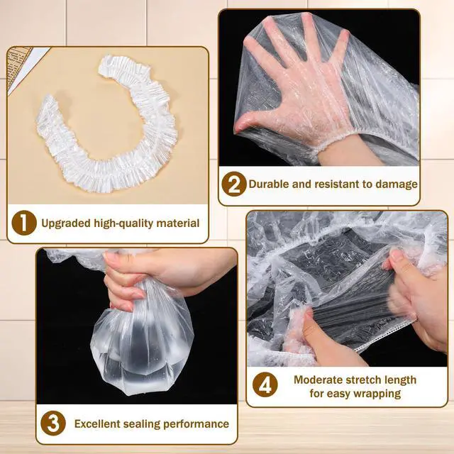 Alt view image 4 of 7 - 30 PCS Kitchen Small Appliance Dust Covers, 90*110cm Disposable Clear Thickened Plastic Dust Cover with Elastic Kitchen Appliance Covers for Air Fryer,Blender,Coffee Maker,Pressure Cooker Slow Cooker