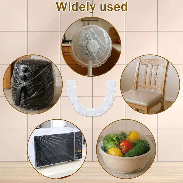 Alt view image 7 of 7 - 30 PCS Kitchen Small Appliance Dust Covers, 90*110cm Disposable Clear Thickened Plastic Dust Cover with Elastic Kitchen Appliance Covers for Air Fryer,Blender,Coffee Maker,Pressure Cooker Slow Cooker