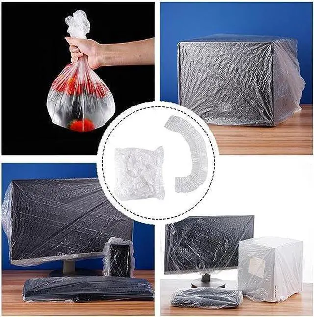 Alt view image 3 of 7 - 20Pcs Thickened Disposable Dust Cover, Clear Kitchen Appliance Covers, Elastic Household Kitchen Appliance Universal Dustproof Protective Cover Replacement Parts, Pressure Cooker Parts and Accessories