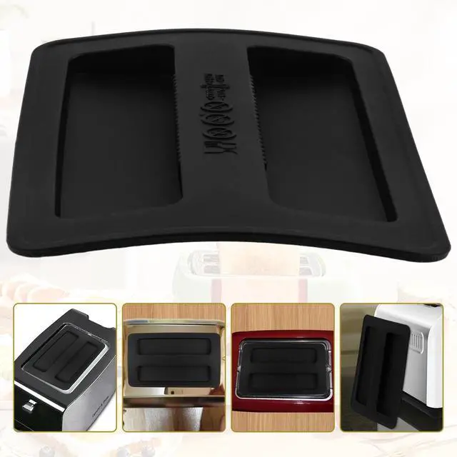 Alt view image 3 of 6 - Silicone Toaster Top Cover, 1PCS Toaster Cover Black Bread Maker Dust Machine Covers Protector Lid Sandwich Machine Part Accessories