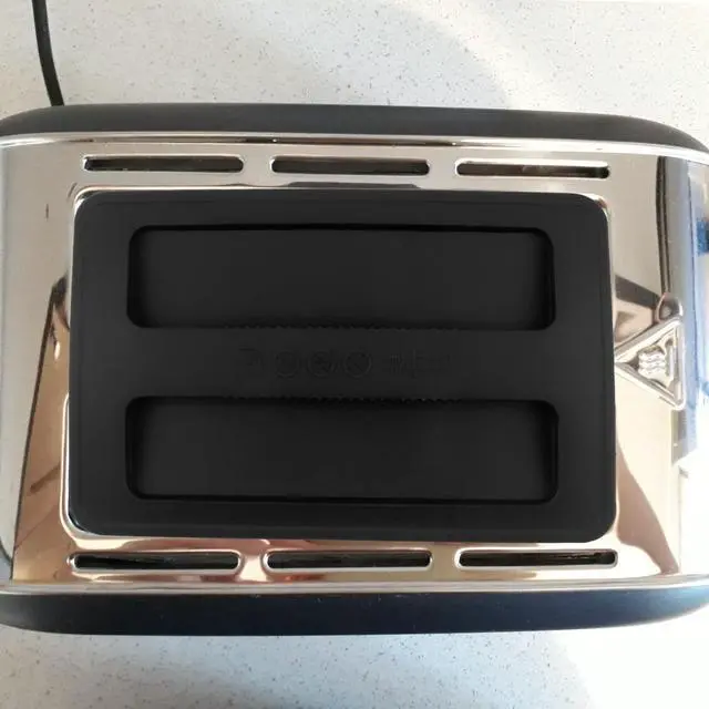 Alt view image 4 of 6 - Silicone Toaster Top Cover, 1PCS Toaster Cover Black Bread Maker Dust Machine Covers Protector Lid Sandwich Machine Part Accessories