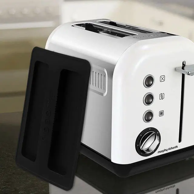 Alt view image 5 of 6 - Silicone Toaster Top Cover, 1PCS Toaster Cover Black Bread Maker Dust Machine Covers Protector Lid Sandwich Machine Part Accessories