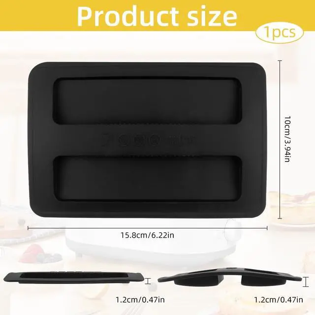 Alt view image 6 of 6 - Silicone Toaster Top Cover, 1PCS Toaster Cover Black Bread Maker Dust Machine Covers Protector Lid Sandwich Machine Part Accessories