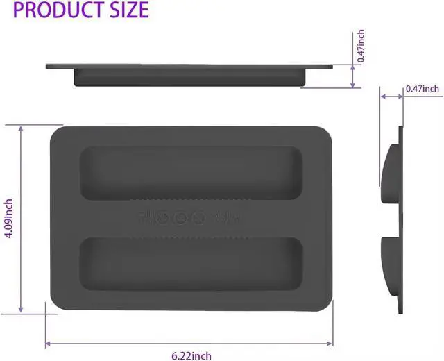 Alt view image 2 of 6 - 2Pcs Black Toaster Appliance Top Cover, Silicone Lid Toaster, Bread Machine Cover for Sandwich Machine Part Accessories cover Toasters 1.2cm