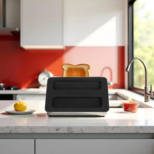 Alt view image 4 of 7 - Black Toaster Appliance Top Cover, Silicone Lid Toaster , Bread Machine Cover for Sandwich Machine Part Accessories cover Toasters 1.2cm