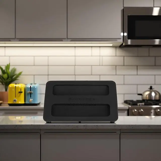 Alt view image 5 of 7 - Black Toaster Appliance Top Cover, Silicone Lid Toaster , Bread Machine Cover for Sandwich Machine Part Accessories cover Toasters 1.2cm