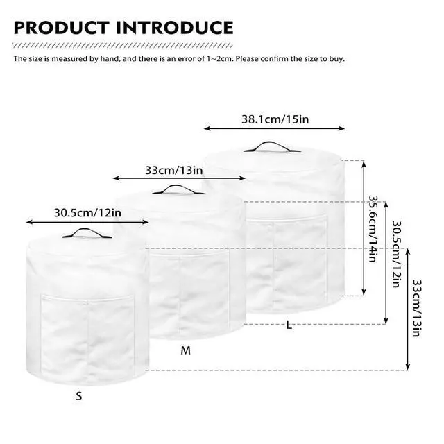 Alt view image 6 of 6 - Kitchen Appliance Accessories Dust Cover for 3-6-8 Quart Pot,Decorative Appliance Dust Cover with Top Handle & Storage Pockets (Floral-6, 6 Quart)