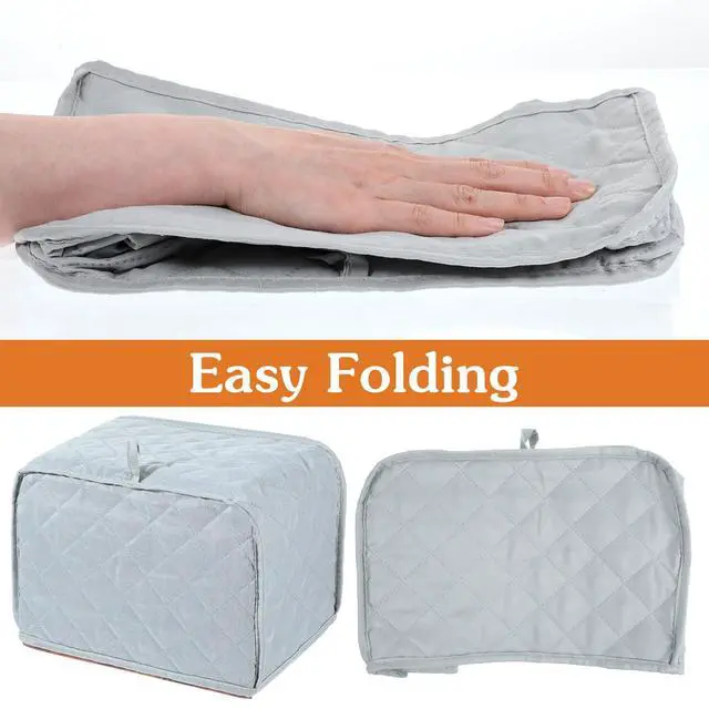Alt view image 5 of 7 - Toaster Cover 2 Slice, Quilted Toaster Cover, Small Appliance Covers, Polyester Dust Appliance Covers for 2 Slice Toasters, Kitchen Small Appliance(Grey)