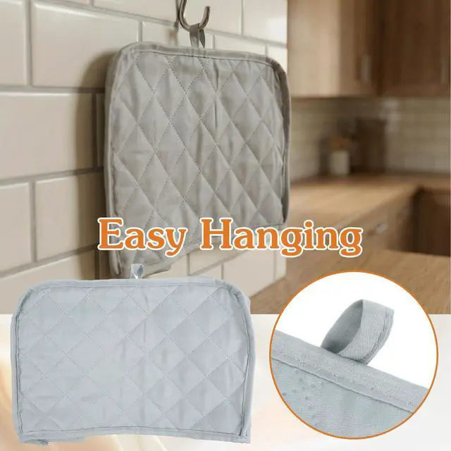 Alt view image 6 of 7 - Toaster Cover 2 Slice, Quilted Toaster Cover, Small Appliance Covers, Polyester Dust Appliance Covers for 2 Slice Toasters, Kitchen Small Appliance(Grey)