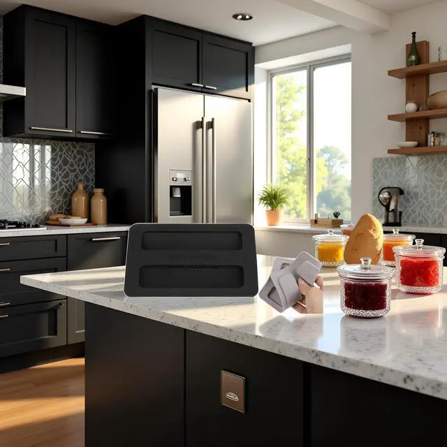 Alt view image 3 of 6 - Black Toaster Appliance Top Cover, Silicone Lid Toaster , Bread Machine Cover for Sandwich Machine Part Accessories cover Toasters 1.2cm