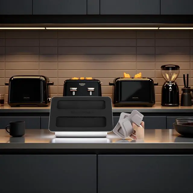 Alt view image 6 of 6 - Black Toaster Appliance Top Cover, Silicone Lid Toaster , Bread Machine Cover for Sandwich Machine Part Accessories cover Toasters 1.2cm
