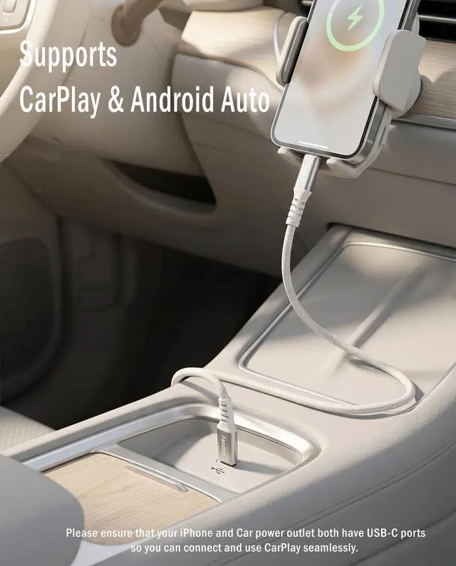 Alt view image 2 of 7 - 240W USB C to USB C Cable 6FT 2-Pack, Braided Type C Fast Charging Cord, Compatible with iPhone 16/15 Pro Max, MacBook Pro, Samsung S24/S25