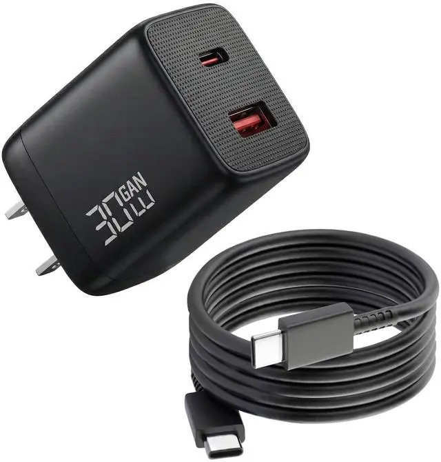 Main image of iPhone Charger Fast Charging, 30W GaN USB-C Dual Port for iPhone 17/16 | Compact Dual Port USB-C Wall Charger for iPhone, iPad, Google Pixel, Android; C-to-C Cable Included