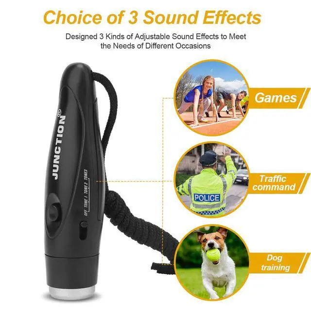 Alt view image 2 of 5 - Electronic Whistle, Battery Operated Whistle Adjustable 3 Different Loud Whistle Sounds with Lanyard Handheld Electronic Whistles for Referees Volleyball Coaches Teacher, Soccer Sports Whistle-Black