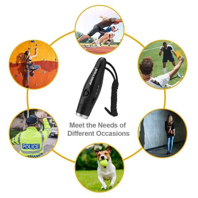 Alt view image 4 of 5 - Electronic Whistle, Battery Operated Whistle Adjustable 3 Different Loud Whistle Sounds with Lanyard Handheld Electronic Whistles for Referees Volleyball Coaches Teacher, Soccer Sports Whistle-Black
