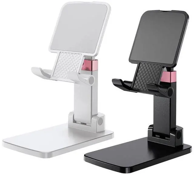 Main image of Cell Phone Stand Cute Mobile Holder For iPhone Desk Office Accessories | for thick cases; Under 12" Tablets, e-readers; Folds flat; Anti-slip; Weighted base