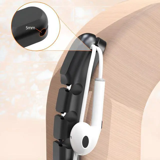 Alt view image 4 of 5 - 2-Clip Multi USB Cable Organizer Cord Management Charger Clip Wire Holder for Desktop Office Home Nightstand