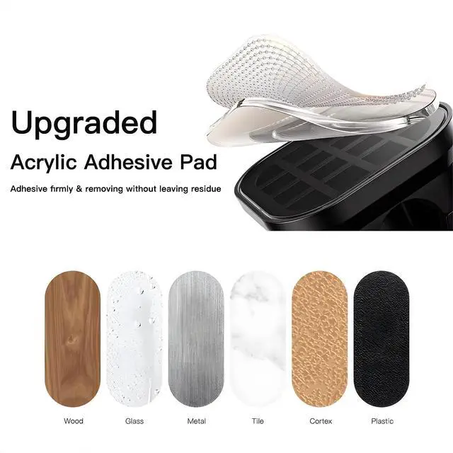 Alt view image 2 of 5 - 8 Pack Cable Clips Cord Holder, Cord Organizers and Accessories Under Desk Cable Management for Home Office Desk Phone Car Wall Desktop Nightstand, Black
