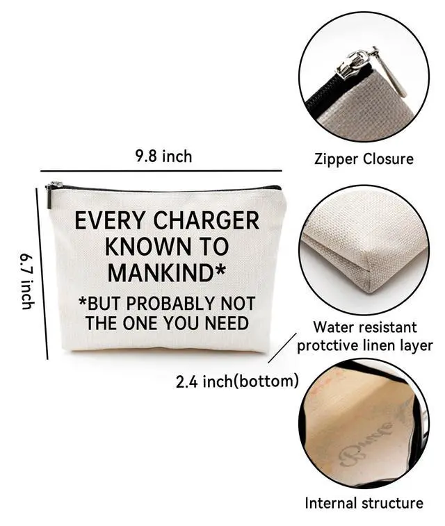 Alt view image 3 of 5 - Travel Cable Organizer Pouch Electronic Accessories Carry Case Portable Waterproof Storage Bag, Gift for Gadget Lovers or Frequent Flyers, Christmas Gifts for Dad, Husband, Man, Mum, Sisters