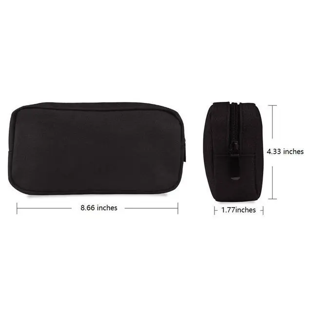 Alt view image 2 of 7 - Universal Electronics/Accessories Soft Carrying Case Bag, Durable & Light-weight,Suitable for Out-going, Business, Travel and Cosmetics Kit (Big-Black)