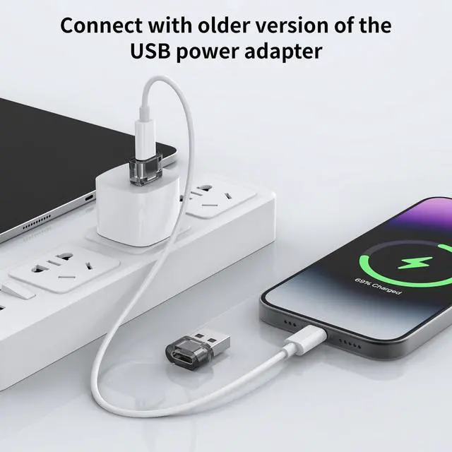 Alt view image 3 of 6 - USB-A to USB-C Adapter 10 Pack, USBC Female to A Male OTG Charger, USB to USBC Converter for iPhone 15 Plus Pro Max/Apple Watch Ultra iWatch/AirPods/iPad Air/Car/Galaxy S24 S23 S22 Ultra