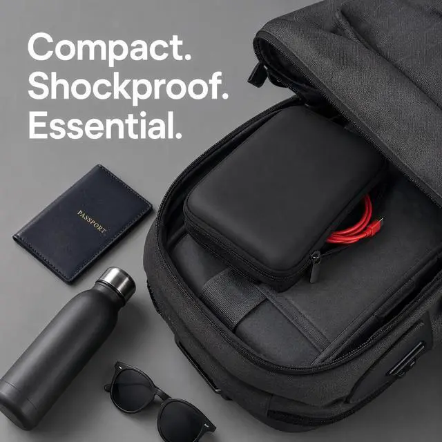Alt view image 3 of 7 - 2pcs Travel Gadget Bag Compact Shockproof Electronic Accessories Organizer Pouch for Cable Charger Power Bank Earphones Storage