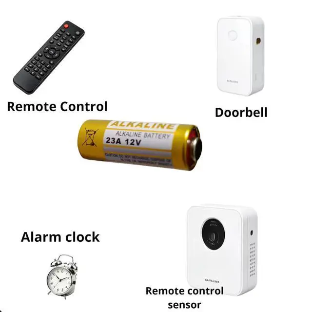 Alt view image 3 of 5 - 23A 12V Alkaline Battery (5-Pack) for Remotes, Car Alarms and Doorbells | For compact wireless electronic gadgets