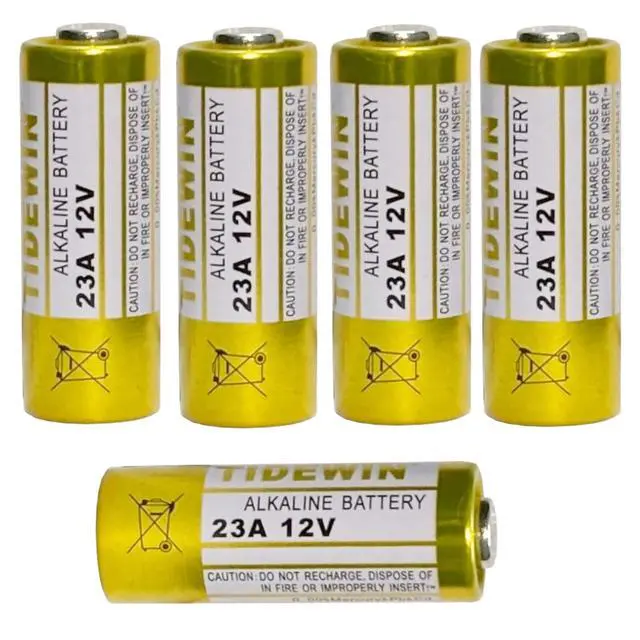Alt view image 5 of 5 - 23A 12V Alkaline Battery (5-Pack) for Remotes, Car Alarms and Doorbells | For compact wireless electronic gadgets