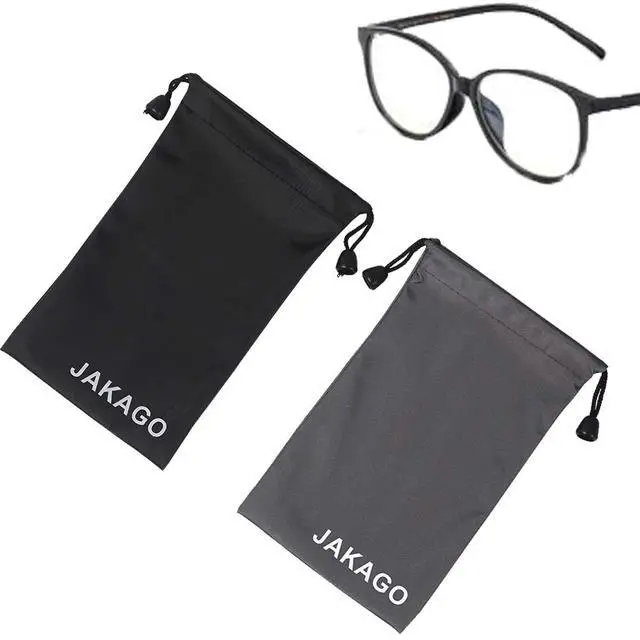 Alt view image 7 of 7 - 2 Pack Cell Phone Storage Bag Soft Microfiber Glasses Sleeve Pouch Waterproof Sunglasses Bag Electronic Gadgets Case Cover With Drawstring Closure