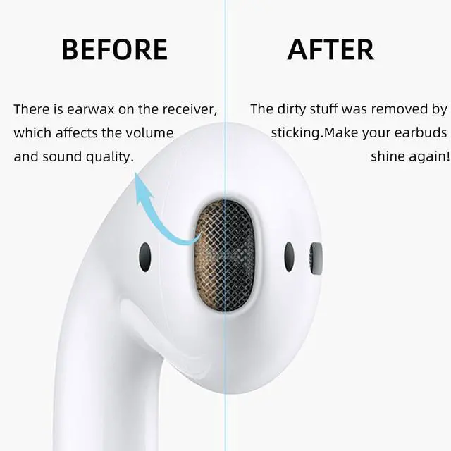 Alt view image 4 of 5 - 1 Pack Cleaning Putty for AirPods Cleaner Kit, White | 24pcs 0.6"*0.9" Cleaning Puttys, Large Particles, Dust Removal, for AirPods Pro, Charge Port, Keyboard, Phone, Electronics