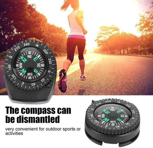 Alt view image 4 of 7 - Black Button Compass Mini Survival Compass Compass for Hiking Oil Filled Compass Mini Pocket Compass for Camping, Hiking, Boating Electronics and Gadgets