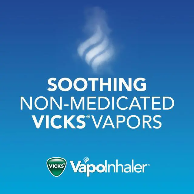 Alt view image 2 of 7 - VapoInhaler, On-the-Go Portable Nasal Inhaler, Non-Medicated, With Refreshing Vicks Vapors, Menthol Scent , 2 Scented Sticks