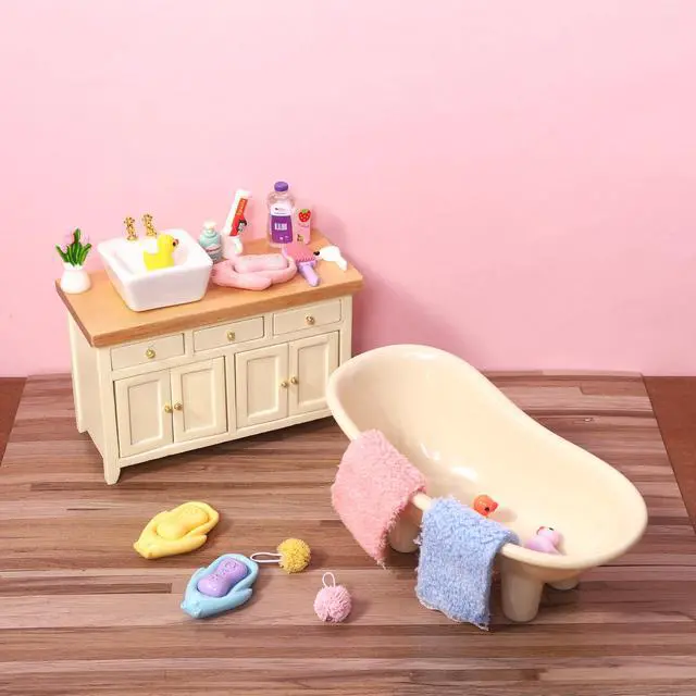 Alt view image 7 of 7 - 75Pcs Dollhouse Mini Jewelry Storage Case Miniature Bathroom Accessories | Dollhouse Makeup Set Towel Cosmetic Toothbrush Shampoo Perfume Hair Dryer Comb Doll Backpack Micro Scene