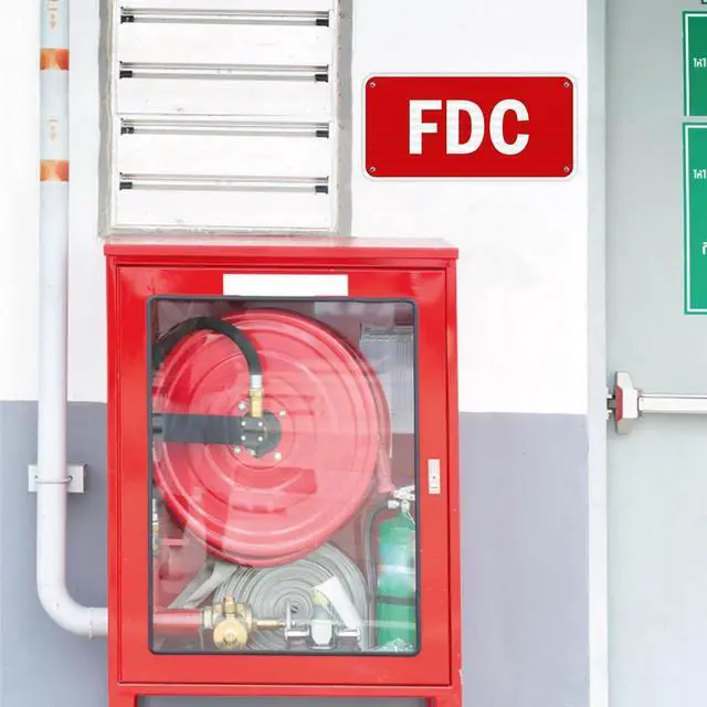 Alt view image 2 of 7 - FDC Sign 12" x 6", Fire Department Connection Sign, 60 MIL | Engineer Grade Honeycomb Reflective Aluminum, UV Protected, Pre-drilled holes and Weatherproof