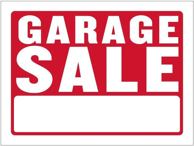 Main image of Garage Sale Sign, 12 x 16 in, Weather Resistant, Tapes, Tacks, Or Frames, for Yards Windows Real Estate