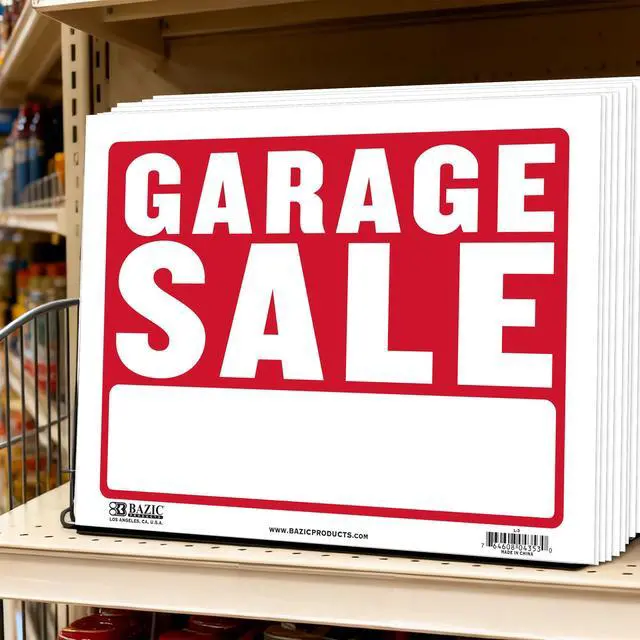Alt view image 6 of 7 - Garage Sale Sign, 12 x 16 in, Weather Resistant, Tapes, Tacks, Or Frames, for Yards Windows Real Estate