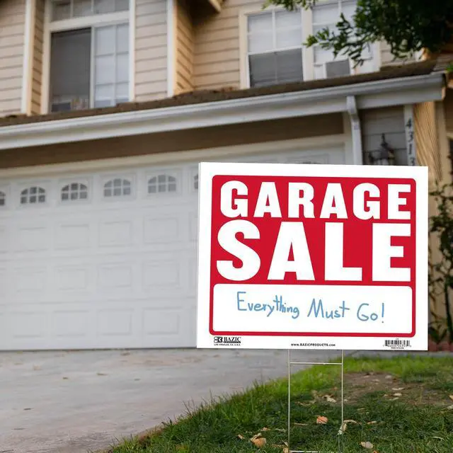 Alt view image 5 of 7 - Garage Sale Sign, 12 x 16 in, Weather Resistant, Tapes, Tacks, Or Frames, for Yards Windows Real Estate