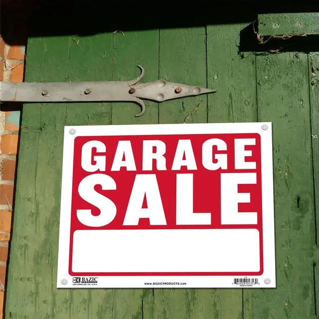 Alt view image 7 of 7 - Garage Sale Sign, 12 x 16 in, Weather Resistant, Tapes, Tacks, Or Frames, for Yards Windows Real Estate