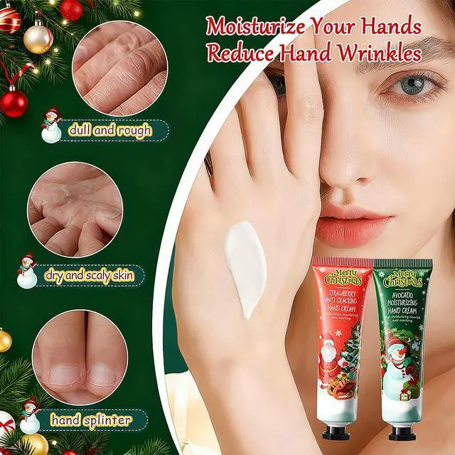 Alt view image 4 of 7 - 8Pcs Hand Cream and Lip Balm Sets, Repair dry skin for Christmas Gifts | Travel Set Multiple Fragrances, Hydration & Non-Sticky, Reduce Fine Lines, For Dry, Scaly, Dullness Skin, Perfect Women Gift