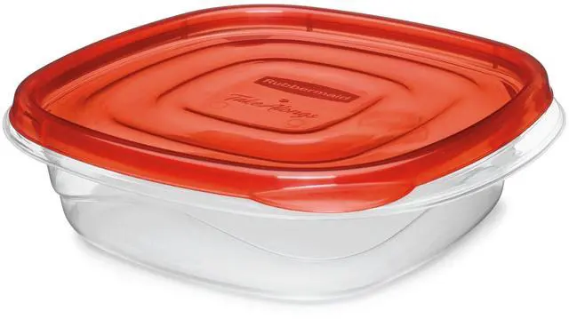 Main image of TakeAlongs Square Food Storage Containers, 2.9 Cup, Tint Chili, 2 Count