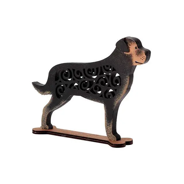 Alt view image 2 of 2 - Flourish Rottweiler Dog Decor Figurine, 5 Inch, Brown and Black