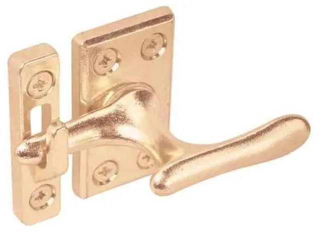 Main image of U 9935 Diecast with Brass Finish, Casement Window Sash Lock (Single Pack)