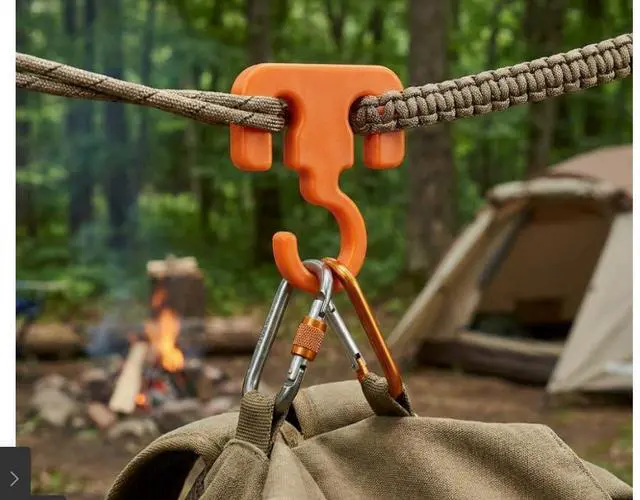Main image of 3DCamping Portable Multifunctional Camping Hooks, Pack of 4