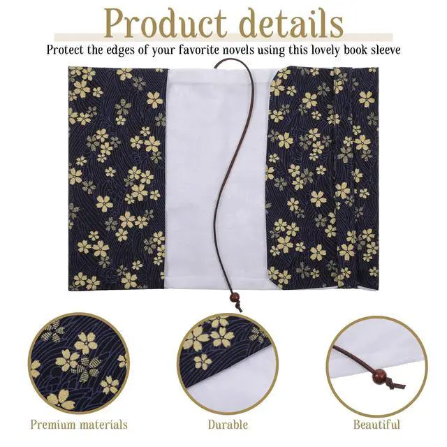 Alt view image 5 of 7 - Book Covers for Paperbacks,Book Cover Protector Adjustable Fabric Fit A5 Size 5.5x8.2 Inch Paperbacks for Hardcover Softcover Novels Protection