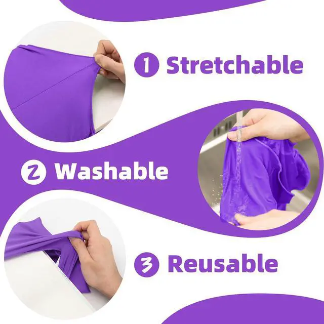 Alt view image 3 of 7 - Purple Fabric Book Cover Jumbo, 1 Pack, 9x11 Inch, Adjustable | for Hardcover, Up to 10"x12.5", Stretchable Decorative Cloth Book Sox for Book Lovers, School Book Sleeve Protector for Teens