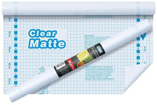 Main image of Matte Clear Contact Paper, Self Adhesive Book Cover, 17.5in x 5ft