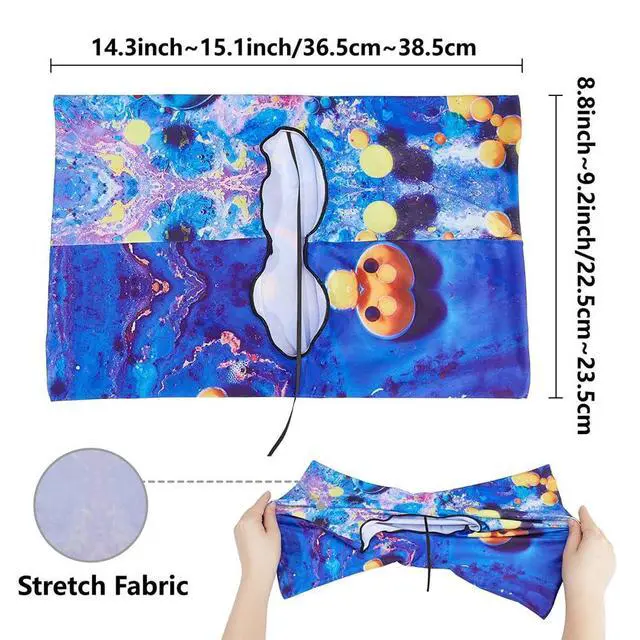 Alt view image 2 of 7 - Flower Stretchable Book Cover Leaf Floral Washable Reusable Large Nylon Cloth Polyester Book Protector Elastic Notebook Wraps Suitable for Most Books Planner Journaling